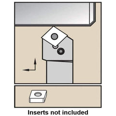 Kennametal - PCSN, Left Hand Cut, 45° Lead Angle, 32mm Shank Height x 32mm Shank Width, Negative Rake Indexable Turning Toolholder - 170mm OAL, CN... 190612 Insert Compatibility, Series PCSN - Apex Tool & Supply