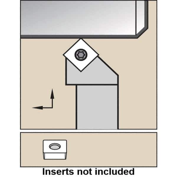 Kennametal - SSSC, Left Hand Cut, 45° Lead Angle, 16mm Shank Height x 16mm Shank Width, Neutral Rake Indexable Turning Toolholder - 100mm OAL, SC..1204.. Insert Compatibility, Series Screw-On - Apex Tool & Supply