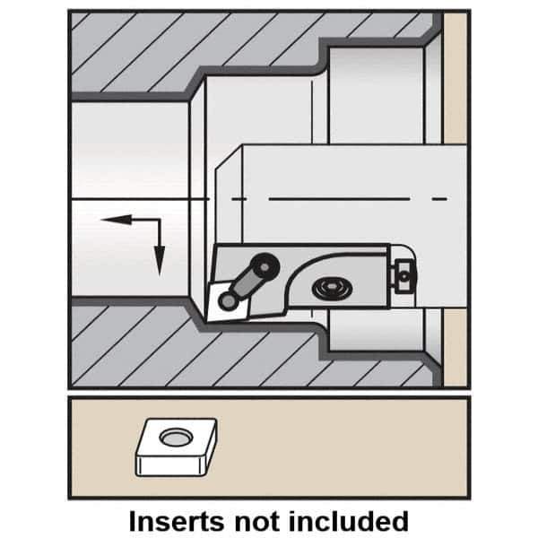 Kennametal - Series Kenloc, Right Hand, MCLN Toolholder Compatibility, CN.. Insert Compatibility, Indexable Turning Cartridge - Pin & Clamp Holding Method, 55mm OAL x 14mm OAW x 19.25mm OAH - Apex Tool & Supply