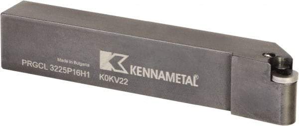 Kennametal - PRGC, Left Hand Cut, 0° Lead Angle, 32mm Shank Height x 25mm Shank Width, Neutral Rake Indexable Turning Toolholder - 170mm OAL, RC..1606M0 Insert Compatibility, Series Fix-Perfect - Apex Tool & Supply