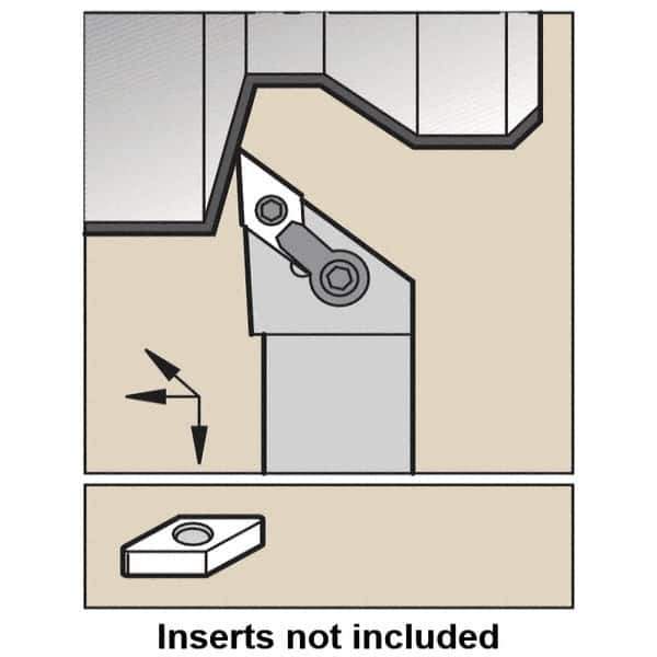 Kennametal - MVJN, Left Hand Cut, -3° Lead Angle, 32mm Shank Height x 32mm Shank Width, Negative Rake Indexable Turning Toolholder - 171.25mm OAL, VN..1604.. Insert Compatibility, Series Kenloc - Apex Tool & Supply
