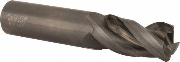 Kennametal - 1", 3 Flute, Single End, Solid Carbide, 0.12" Corner Radius End Mill - 5" OAL, 38° Helix, Right Hand Flute, 2" LOC, Right Hand Cut - Apex Tool & Supply