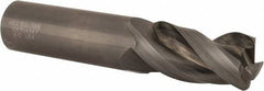 Kennametal - 1", 3 Flute, Single End, Solid Carbide, 0.12" Corner Radius End Mill - 5" OAL, 38° Helix, Right Hand Flute, 2" LOC, Right Hand Cut - Apex Tool & Supply