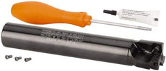 Kennametal - 1-1/2" Cut Diam, 11mm Max Depth of Cut, 1-1/4" Shank Diam,Indexable Plunge End Mill - Straight Shank, SD.T 43.. Insert Style, Through Coolant, Series Z-Axis - Apex Tool & Supply