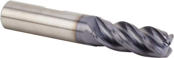 Kennametal - 1/2", 4 Flute, Single End, Solid Carbide, 0.06" Corner Radius End Mill - 4-1/2" OAL, 38° Helix, Right Hand Flute, 2-1/2" LOC, Right Hand Cut - Apex Tool & Supply