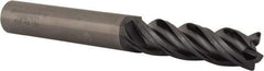 Kennametal - 1/2", 4 Flute, Single End, Solid Carbide, 0.03" Corner Radius End Mill - 4" OAL, 38° Helix, Right Hand Flute, 1-5/8" LOC, Right Hand Cut - Apex Tool & Supply
