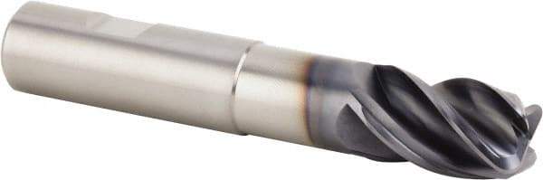 Kennametal - 25mm, 4 Flute, Single End, Solid Carbide, 0.5mm Corner Radius End Mill - 135mm OAL, 38° Helix, Right Hand Flute, 37.5mm LOC, Right Hand Cut, 75mm Extended Reach - Apex Tool & Supply