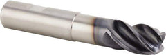 Kennametal - 25mm, 4 Flute, Single End, Solid Carbide, 3mm Corner Radius End Mill - 135mm OAL, 38° Helix, Right Hand Flute, 37.5mm LOC, Right Hand Cut, 75mm Extended Reach - Apex Tool & Supply