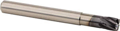 Kennametal - 6mm, 6 Flute, Single End, Solid Carbide, 0.38mm Corner Radius End Mill - 63mm OAL, 20° Helix, Right Hand Flute, 0.32mm LOC, Right Hand Cut, 18mm Extended Reach - Apex Tool & Supply
