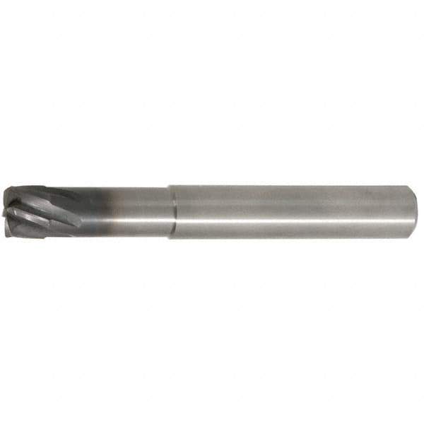 Kennametal - 6mm, 6 Flute, Single End, Solid Carbide, 0.38mm Corner Radius End Mill - 63mm OAL, 20° Helix, Right Hand Flute, 0.2mm LOC, Right Hand Cut, 18mm Extended Reach - Apex Tool & Supply