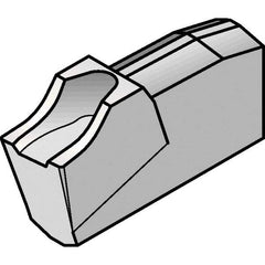 Kennametal - A2022 CF KCU25 Grade, 0.0866" Cutting Width, Carbide Cutoff Insert - 6° Left Hand Lead Angle, 0.008" Cnr Rad, AlTiN Coated, Single End - Apex Tool & Supply