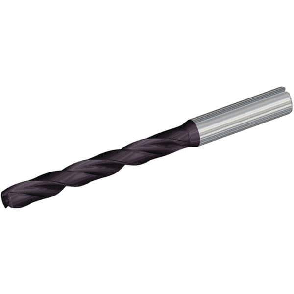 Kennametal - 5.1mm, 132° Point, Spiral Flute, Solid Carbide Taper Length Drill Bit - Multilayer TiAlN Finish, 56mm Flute Length, 94mm OAL, Series B256 - Apex Tool & Supply