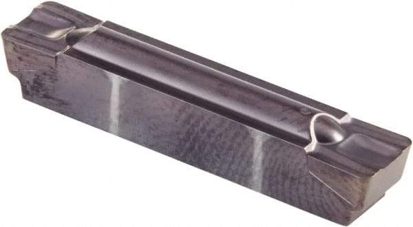 Kennametal - 0600G GMP Grade KCU25, 6mm Cutting Width Carbide Grooving Insert - 4.83mm Max Depth of Cut, Neutral, 0.79mm Corner Radius, AlTiN Finish - Apex Tool & Supply