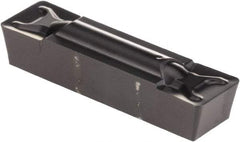 Kennametal - 0805G GMN Grade KCU25, 8.05mm Cutting Width Carbide Grooving Insert - 6.4mm Max Depth of Cut, Neutral, 0.79mm Corner Radius, AlTiN Finish - Apex Tool & Supply