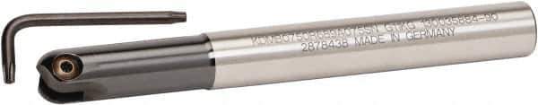 Kennametal - 5/8" Cut Diam, 5/16" Max Depth of Cut, 5/8" Shank Diam, 160mm OAL, Indexable Ball Nose End Mill - 53.09mm Head Length, Straight Shank, KDMB Toolholder, KDMB 0625.. Insert - Apex Tool & Supply