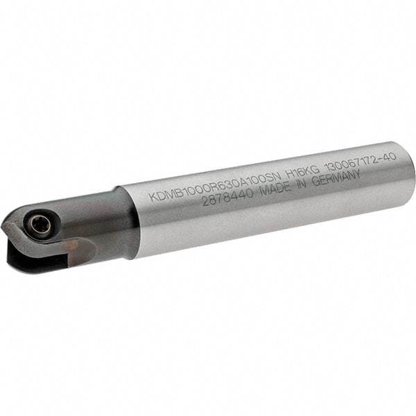 Kennametal - 1" Cut Diam, 1/2" Max Depth of Cut, 1" Shank Diam, 160mm OAL, Indexable Ball Nose End Mill - 44.96mm Head Length, Straight Shank, KDMB Toolholder, KDMB 1000.. Insert - Apex Tool & Supply
