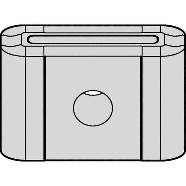 Kennametal - LNUX301940, KCP10B Grade Carbide Profiling Insert - TiN Finish, 90° Incl Angle, Rectangle, 3/4" Thick, 3/19" Corner Radius, 1/4" Inscribed Circle - Apex Tool & Supply