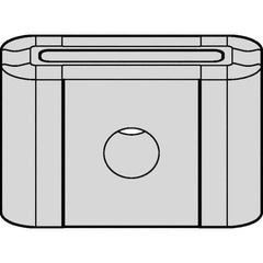 Kennametal - LNUX301940, KCP10B Grade Carbide Profiling Insert - TiN Finish, 90° Incl Angle, Rectangle, 3/4" Thick, 3/19" Corner Radius, 1/4" Inscribed Circle - Apex Tool & Supply