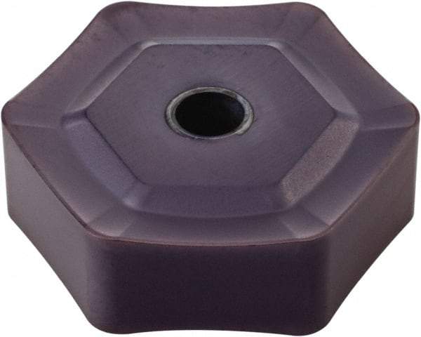 Kennametal - HNPX5354 Grade KC524M Carbide Milling Insert - TiAlN Finish, 7/32" Thick, 0.6378" Inscribed Circle, 1/16" Corner Radius - Apex Tool & Supply