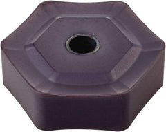 Kennametal - HNPX5354 Grade KC524M Carbide Milling Insert - TiAlN Finish, 7/32" Thick, 0.6378" Inscribed Circle, 1/16" Corner Radius - Apex Tool & Supply