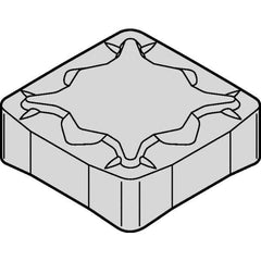 Kennametal - SNXF43 HE Grade KCK15 Carbide Milling Insert - TiN/TiCN/Al2O3 Finish, 0.1835" Thick, 1/2" Inscribed Circle, 1.2mm Corner Radius - Apex Tool & Supply
