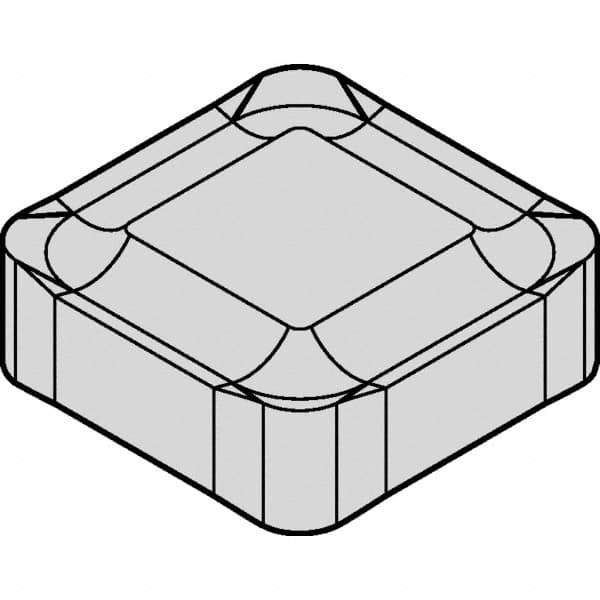 Kennametal - SNXF43 LD Grade KCK20 Carbide Milling Insert - AlCrN Finish, 4.42mm Thick, 1/2" Inscribed Circle, 1.6mm Corner Radius - Apex Tool & Supply