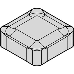 Kennametal - SNXF43 LD Grade KCK20 Carbide Milling Insert - AlCrN Finish, 4.42mm Thick, 1/2" Inscribed Circle, 1.6mm Corner Radius - Apex Tool & Supply