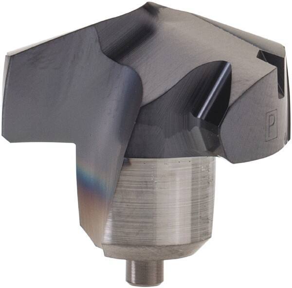 Kennametal - Series KenTIP, 18.26mm Diam Grade KCP15 140° Replaceable Drill Tip - Carbide, AlTiN Finish, W Seat Size - Apex Tool & Supply