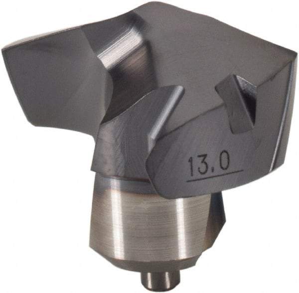 Kennametal - Series KenTIP, 13mm Diam Grade KCP15 140° Replaceable Drill Tip - Carbide, AlTiN Finish, P Seat Size - Apex Tool & Supply