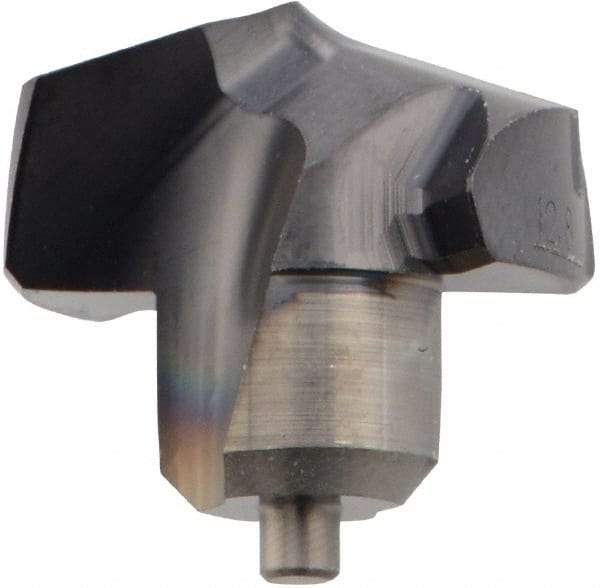 Kennametal - Series KenTIP, 12.8mm Diam Grade KCP15 140° Replaceable Drill Tip - Carbide, AlTiN Finish, O Seat Size - Apex Tool & Supply