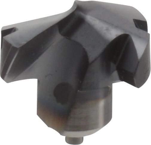 Kennametal - Series KenTIP, 12.4mm Diam Grade KCP15 140° Replaceable Drill Tip - Carbide, AlTiN Finish, N Seat Size - Apex Tool & Supply