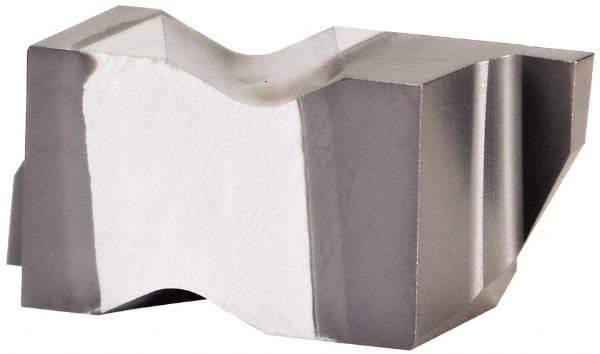 Kennametal - 3047NG Grade KCU10, 1.19mm Cutting Width Carbide Grooving Insert - 1.91mm Max Depth of Cut, Right Hand, 0.19mm Corner Radius, AlTiN Finish - Apex Tool & Supply