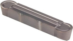 Kennametal - 0500R GMP Grade KCU25, 5mm Cutting Width Carbide Grooving Insert - 4.09mm Max Depth of Cut, Neutral, 2.5mm Corner Radius, AlTiN Finish - Apex Tool & Supply