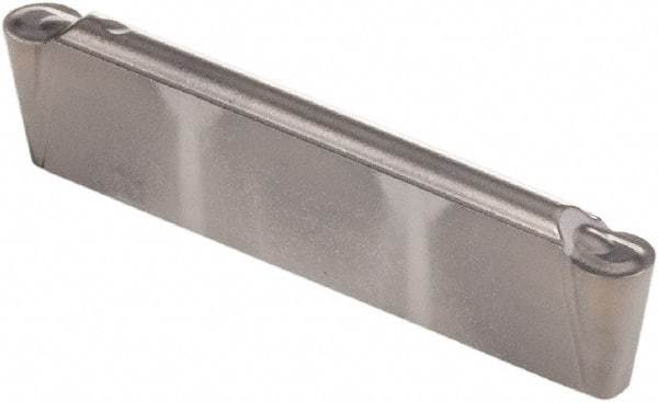 Kennametal - 0200A4 GMP Grade KCU25, 0.0787" Cutting Width Carbide Grooving Insert - 0.067" Max Depth of Cut, Neutral, 0.0394" Corner Radius, AlTiN Finish - Apex Tool & Supply