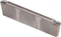 Kennametal - 0200A4 GMP Grade KCU25, 0.0787" Cutting Width Carbide Grooving Insert - 0.067" Max Depth of Cut, Neutral, 0.0394" Corner Radius, AlTiN Finish - Apex Tool & Supply