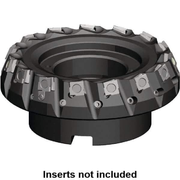 Kennametal - 160mm Cut Diam, 40mm Arbor Hole, 5.9mm Max Depth of Cut, 20° Indexable Chamfer & Angle Face Mill - 12 Inserts, SPHX 1205... Insert, Right Hand Cut, 12 Flutes, Series Fix-Perfect - Apex Tool & Supply