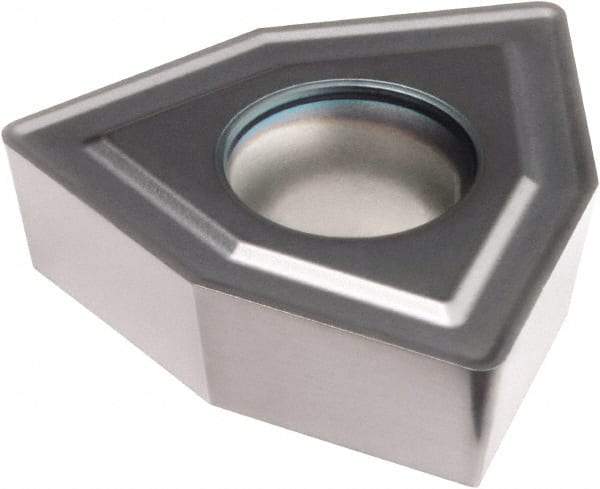 Kennametal - DFT05T308 HP Grade KCU40 Carbide Indexable Drill Insert - TiN/TiAlN Finish, Trigon, 8mm Inscribed Circle - Apex Tool & Supply