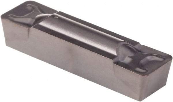 Kennametal - 0805G GMN Grade KCU25, 8.05mm Cutting Width Carbide Grooving Insert - 6.4mm Max Depth of Cut, Neutral, 1.19mm Corner Radius, AlTiN Finish - Apex Tool & Supply