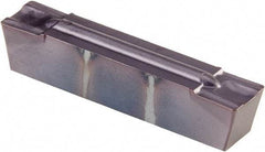 Kennametal - 0505G GMP Grade KCP10, 5.05mm Cutting Width Carbide Grooving Insert - 4.19mm Max Depth of Cut, Neutral, 0.41mm Corner Radius, TiCN/Al2O3 Finish - Apex Tool & Supply