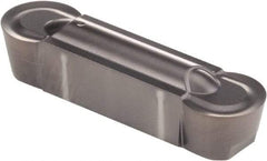 Kennametal - 0800A4 GMP Grade KCU10, 0.315" Cutting Width Carbide Grooving Insert - 0.256" Max Depth of Cut, Neutral, 0.1575" Corner Radius, AlTiN Finish - Apex Tool & Supply