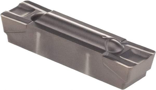 Kennametal - 0800G GMP Grade KCU25, 8mm Cutting Width Carbide Grooving Insert - 6.32mm Max Depth of Cut, Neutral, 0.79mm Corner Radius, AlTiN Finish - Apex Tool & Supply