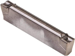 Kennametal - 0250G GMP Grade KCU10, 2.5mm Cutting Width Carbide Grooving Insert - 2mm Max Depth of Cut, Neutral, 0.2mm Corner Radius, AlTiN Finish - Apex Tool & Supply