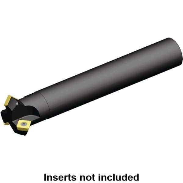 Kennametal - 45° Lead Angle, 49mm Max Cut Diam, 32mm Min Cut Diam, 9mm Max Depth of Cut, Indexable Chamfer and Angle End Mill - 3 Inserts, SP.. 1204.. Insert Style, 200mm Overall Length, Straight Shank - Apex Tool & Supply