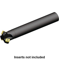 Kennametal - 45° Lead Angle, 32.16mm Max Cut Diam, 20mm Min Cut Diam, 5.85mm Max Depth of Cut, Indexable Chamfer and Angle End Mill - 2 Inserts, SDCW 090308 Insert Style, 83mm Overall Length, Straight Shank - Apex Tool & Supply