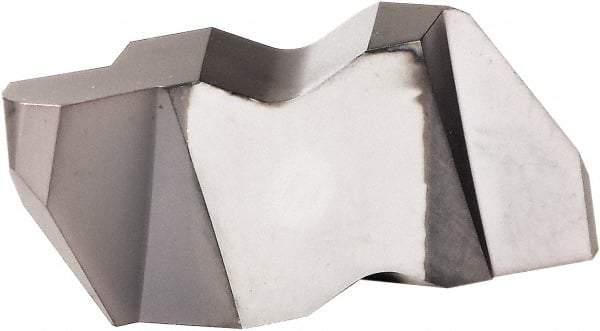 Kennametal - 3094NU Grade KCU25, 2.39mm Cutting Width Carbide Grooving Insert - 3.18mm Max Depth of Cut, Left Hand, 0.51mm Corner Radius, AlTiN Finish - Apex Tool & Supply