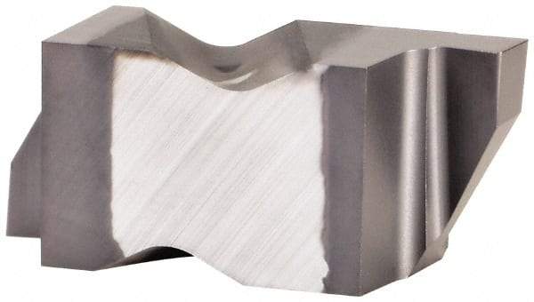 Kennametal - 3078NG Grade KCU10, 1.98mm Cutting Width Carbide Grooving Insert - 2.39mm Max Depth of Cut, Right Hand, 0.19mm Corner Radius, AlTiN Finish - Apex Tool & Supply