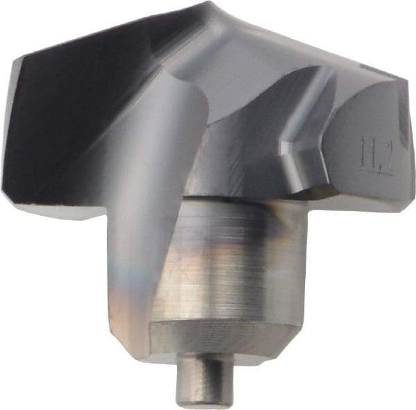 Kennametal - Series KenTIP, 11.2mm Diam Grade KCP15 140° Replaceable Drill Tip - Carbide, AlTiN Finish, L Seat Size - Apex Tool & Supply