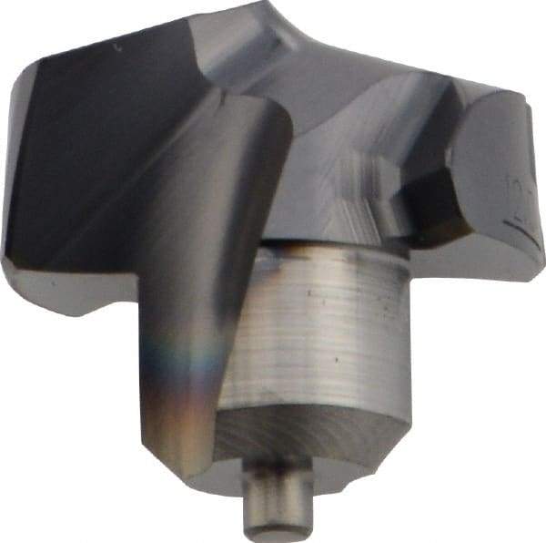 Kennametal - Series KenTIP, 12mm Diam Grade KCP15 140° Replaceable Drill Tip - Carbide, AlTiN Finish, N Seat Size - Apex Tool & Supply
