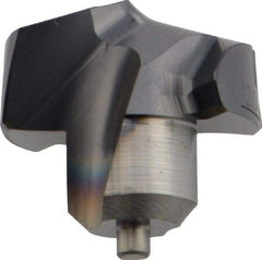 Kennametal - Series KenTIP, 12mm Diam Grade KCP15 140° Replaceable Drill Tip - Carbide, AlTiN Finish, N Seat Size - Apex Tool & Supply