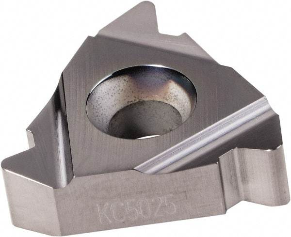 Kennametal - 27ER External Right Hand 4 API Rotary Shoulder Connections Laydown Threading Insert - Grade KC5025, AlTiN Coated Carbide, 15.88mm Inscribed Circle - Apex Tool & Supply